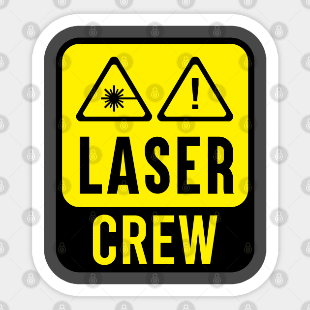 Laser Crew Sticker by Markyartshop